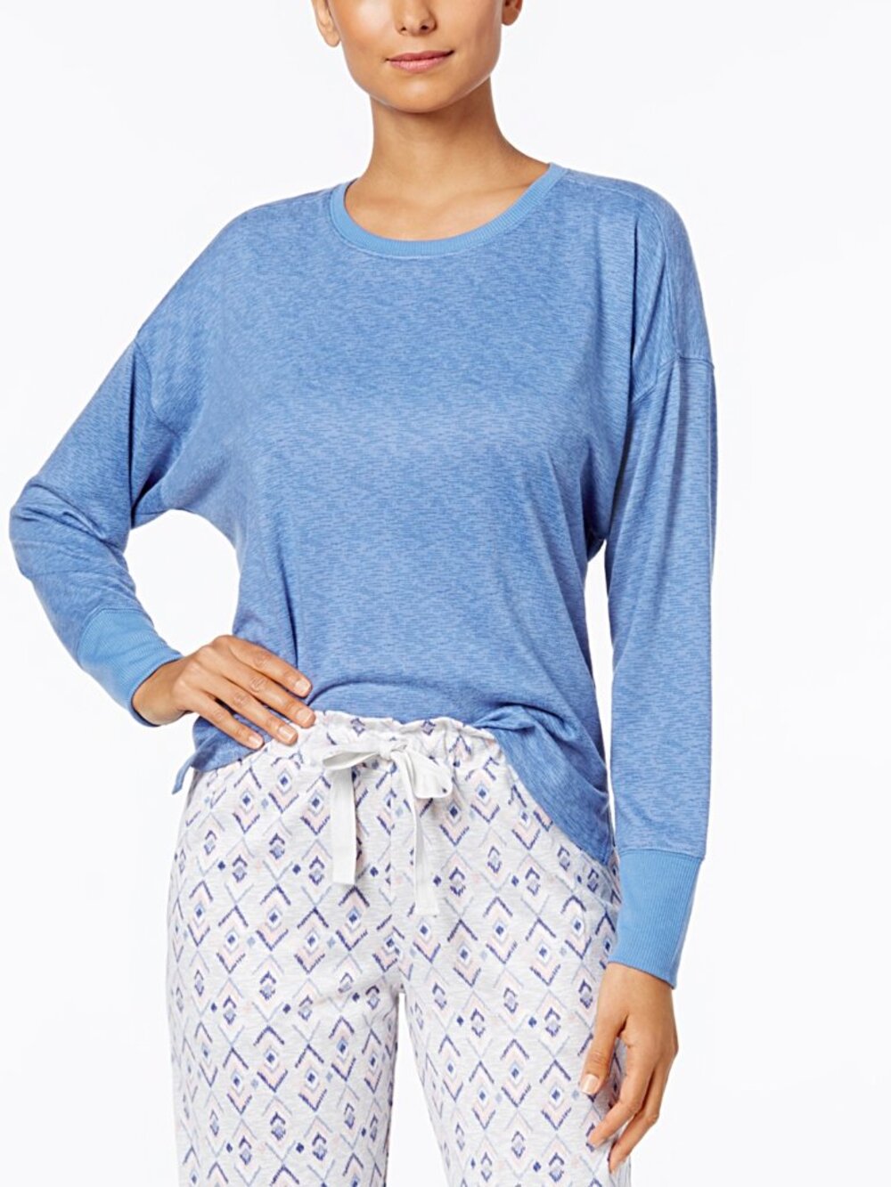 Ande Womens Sleepwear High Low Hem Pajama Top Only,1-Piece